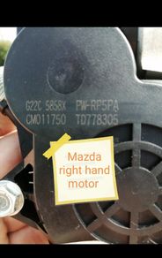 Mazda window & wiper motors