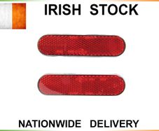 Eclipse/Oblong Motorcycle Safety Reflectors - Red