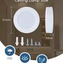 6W 620LM Round LED Ceiling Light 6500K, 51W Equivalent Lighting Ceiling, Small, Dome, Modern, Flush Ceiling Light for Bedroom, Kitchen, Porch, Hallway, Utility 2Pack Image 4
