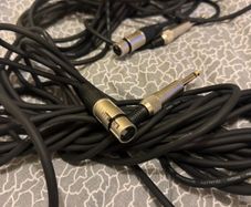 Pair of Stagg jack to female xlr 3m cables