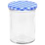 Glass Jam Jars with White and Blue Lid 96 pcs 400 ml Image 2