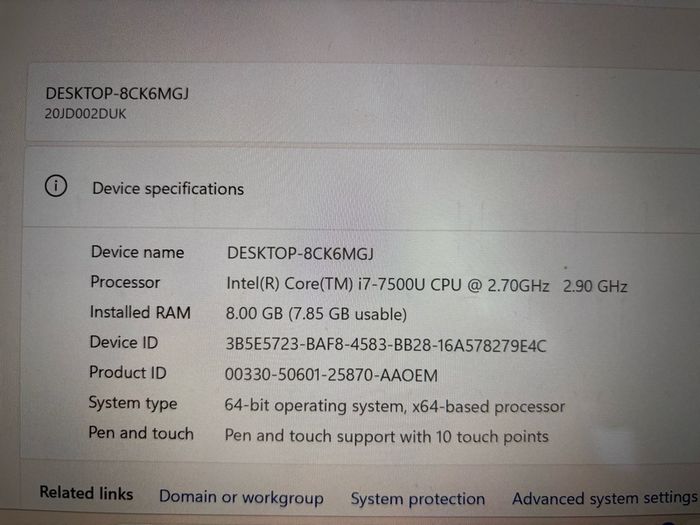 ThinkPad X1 Yoga gen2 i7, 8gb, 256gb ssd , touchscreen , pen ,