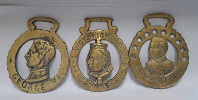 Vintage Horse brass harness medallions