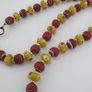 Vintage Venetian Style Tiny Eyes Glass & Red Trade Glass Beads Necklace Image 9