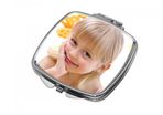 Personalised Curved Square Compact Mirror