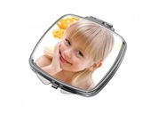 Personalised Curved Square Compact Mirror