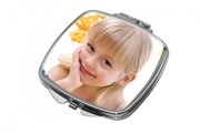 Personalised Curved Square Compact Mirror