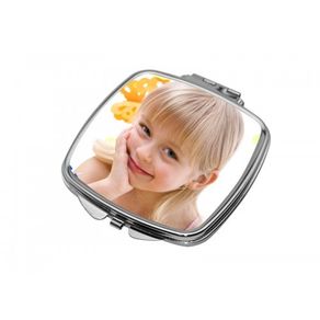 Personalised Curved Square Compact Mirror