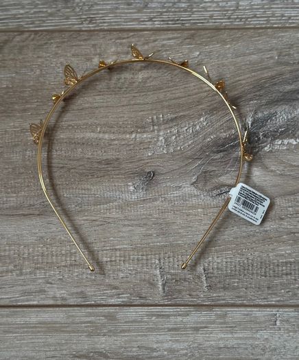 Claires Gold Butterfly Headband