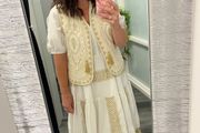 summer  dress and waistcoat