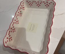 New hand painted baking dish cm 30,2 x 21 x 6,2