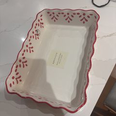 New hand painted baking dish cm 30,2 x 21 x 6,2