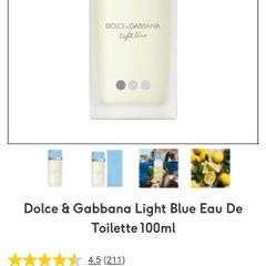 Dolce & Gabanna Light Blue Price Includes Postage Cost