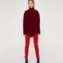 Zara destroyed ripped raw hem red skinny jeans size 6 BNWT Image 10