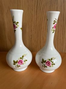 Vintage Small Flower Bud Vases England Fine Bone China