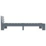 Bed Frame Grey Solid Pine Wood 90x200 cm Image 4