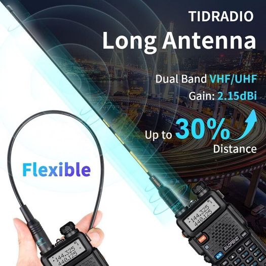 Ham Radio High Power Long Range Two-way Radio with 4pcs Battery and TD-771 Antenna,USB Charging Dual Band 2 way Radio Rechargeable Walkie Talkie with Earpiece for Survival Gear,2