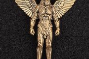 Horned god , wiccan,. Solid brass.