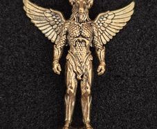 Horned god , wiccan,. Solid brass.