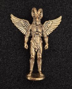 Horned god , wiccan,. Solid brass.