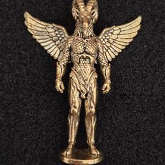 Horned god , wiccan,. Solid brass.
