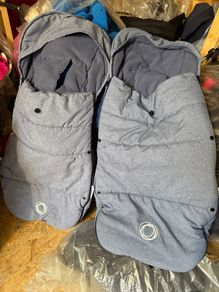 BUGABOO foot muffs blue melange