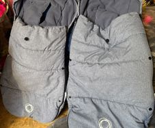BUGABOO foot muffs blue melange