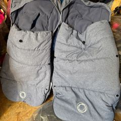 BUGABOO foot muffs blue melange
