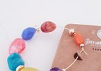 Hoop Earrings with Coloured Stones