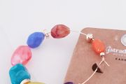 Hoop Earrings with Coloured Stones