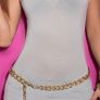 Tanktop with chains and rhinestones  size uni fits xs s m Image 3