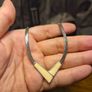Vintage Silver Tone V Necklace Image 2