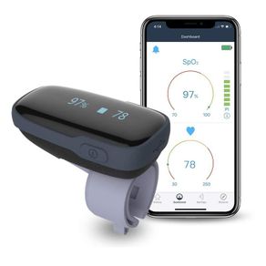 Pulse Oximeter Bluetooth, Oxygen Saturation Monitor, Wireless Blood Oxygen Monitor with Audio Reminder on Device & Smartphone Free APP, Meter SpO2 Pulse Rate for Adult Tracker Rechargeble