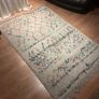 Off white Aztec print design rug Image 3