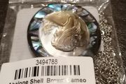 Abalone shell cameo Necklace