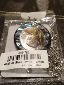 Abalone shell cameo Necklace