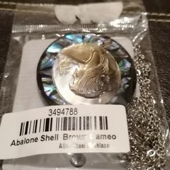 Abalone shell cameo Necklace