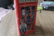 Vintage Churchills Devon Toffee Tin, Telephone Kiosk, Money Box,