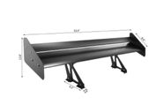 Universal Rear Wing Adjustable Brackets 53In Aluminum Alloy Car Spoiler Tuning Accessory Installed on Hatchback Trunk