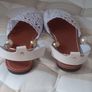 White Crochet Slip-on Sandals Image 3