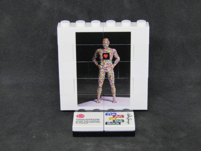 LEGO Rare The Art Of The Brick By Nathan Sawaya Lego Printed Museum Exhibit Limited Edition Promo Man With A Heart Heart Man From The Art Of The Brick Museum Exhibit Limited Edition Promo Lego Printed Exclusive From The Art Of The Brick Expo In Ottawa Du