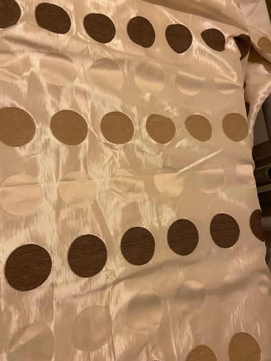 Cream, Beige, Brown Spot curtains 1.6m wide 2.2m drop