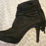 Ladies suede high heel ankle boots Image 5