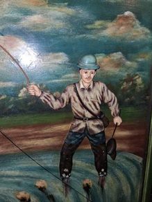 solid wood fishing picture