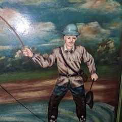 solid wood fishing picture