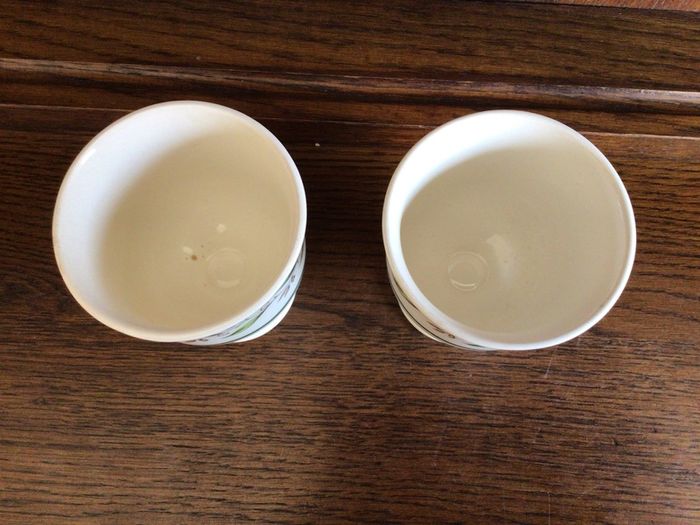A Pair of Vintage Royal Doulton Almond Willow Pattern Extra Large Egg Cups