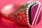 Vintage 9K Gold 375 Men's Signet Ring size T - 4,70g