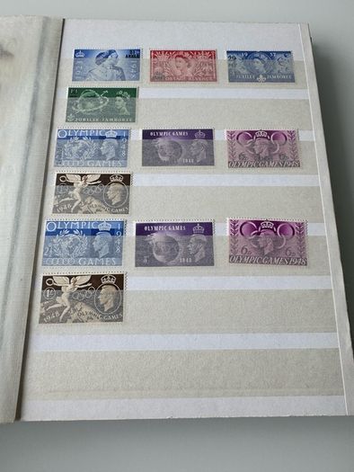 UK collection in stamp album