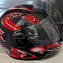 Red Black Full Face Motorbike Helmet Size L Image 2