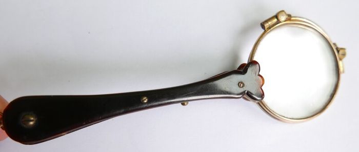 Victorian Rolled Gold Lorgnette: Flip Up Spectacles, Theatre Glasses